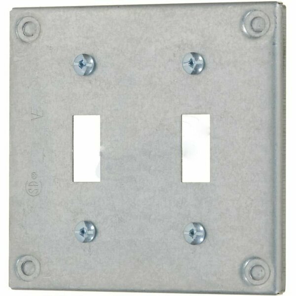 American Imaginations Square Galvanized Steel Electrical Switch Plate Galvanized Steel AI-37127